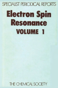 Cover image: Electron Spin Resonance 1st edition 9780851867519
