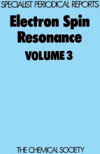 Cover image: Electron Spin Resonance 1st edition 9780851867717