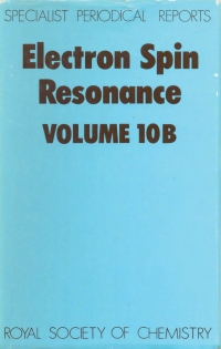 Cover image: Electron Spin Resonance 1st edition 9780851868516