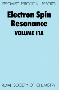 صورة الغلاف: Electron Spin Resonance 1st edition 9780851868615