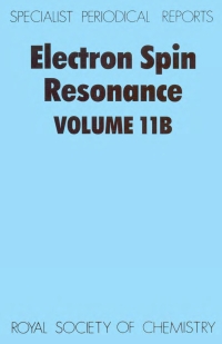Omslagafbeelding: Electron Spin Resonance 1st edition 9780851868714