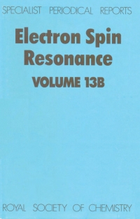 Imagen de portada: Electron Spin Resonance 1st edition 9780851869117