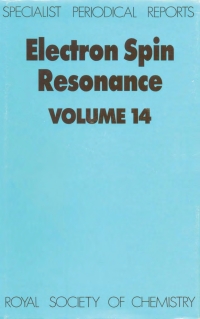 Cover image: Electron Spin Resonance 1st edition 9780851869216