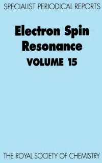 表紙画像: Electron Spin Resonance 1st edition 9780854043002
