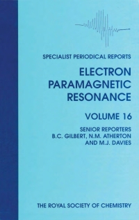 Imagen de portada: Electron Paramagnetic Resonance 1st edition 9780854043057