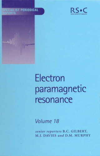Cover image: Electron Paramagnetic Resonance 1st edition 9780854043156