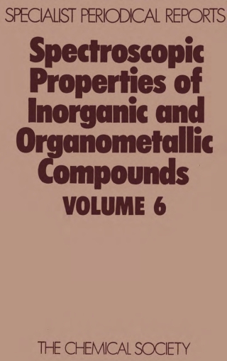 Cover image: Spectroscopic Properties of Inorganic and Organometallic Compounds 1st edition 9780851860534
