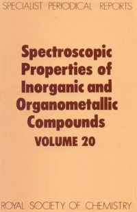 Imagen de portada: Spectroscopic Properties of Inorganic and Organometallic Compounds 1st edition 9780851861838