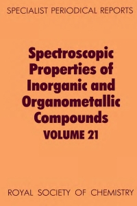 Cover image: Spectroscopic Properties of Inorganic and Organometallic Compounds 1st edition 9780851861937