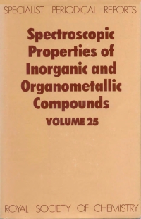 Omslagafbeelding: Spectroscopic Properties of Inorganic and Organometallic Compounds 1st edition 9780851862439