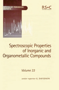 Immagine di copertina: Spectroscopic Properties of Inorganic and Organometallic Compounds 1st edition 9780854044269