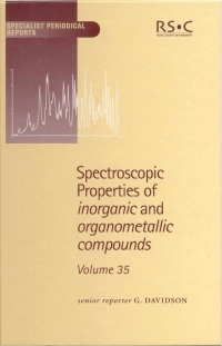Cover image: Spectroscopic Properties of Inorganic and Organometallic Compounds 1st edition 9780854044368