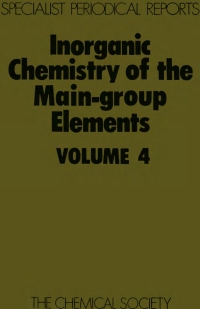 Imagen de portada: Inorganic Chemistry of the Main-Group Elements 1st edition 9780851867823