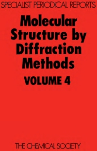 Imagen de portada: Molecular Structure by Diffraction Methods 1st edition 9780851865379