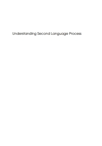 Cover image: Understanding Second Language Process 1st edition 9781847690135