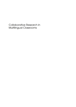 Cover image: Collaborative Research in Multilingual Classrooms 1st edition 9781847691361