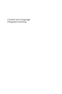 Imagen de portada: Content and Language Integrated Learning 1st edition 9781847691651