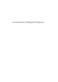 Titelbild: An Introduction to Bilingual Development 1st edition 9781847691682