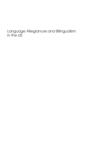 Cover image: Language Allegiances and Bilingualism in the US 1st edition 9781847691774