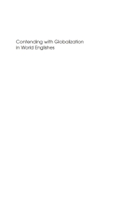 Cover image: Contending with Globalization in World Englishes 1st edition 9781847692740