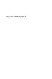 Cover image: Linguistic Relativity in SLA 1st edition 9781847692771