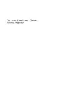 Cover image: Discourse, Identity, and China's Internal Migration 1st edition 9781847694195