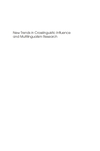 Immagine di copertina: New Trends in Crosslinguistic Influence and Multilingualism Research 1st edition 9781847694416