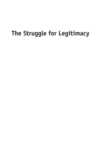 Cover image: The Struggle for Legitimacy 1st edition 9781847695178