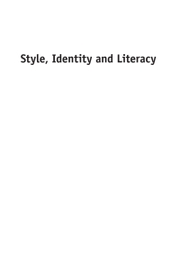 Imagen de portada: Style, Identity and Literacy 1st edition 9781847695956