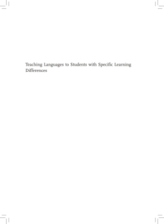 Cover image: Teaching Languages to Students with Specific Learning Differences 1st edition 9781847696199