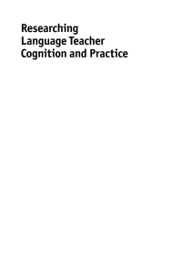 Cover image: Researching Language Teacher Cognition and Practice 1st edition 9781847697899