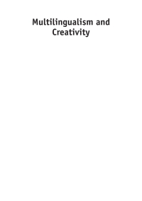 Cover image: Multilingualism and Creativity 1st edition 9781847697943