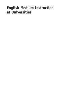 Immagine di copertina: English-Medium Instruction at Universities 1st edition 9781847698148