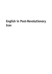 Cover image: English in Post-Revolutionary Iran 1st edition 9781847699084