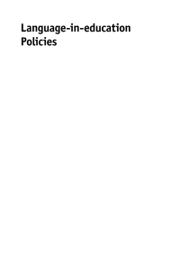 Cover image: Language-in-education Policies 1st edition 9781847699138