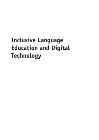 Cover image: Inclusive Language Education and Digital Technology 1st edition 9781847699725