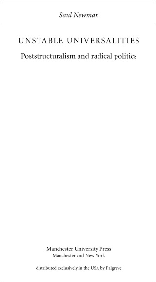 Cover image: Unstable universalities 9780719071294