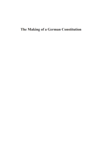 Imagen de portada: The Making of a German Constitution 1st edition 9781859738122