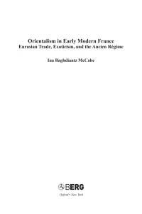 Cover image: Orientalism in Early Modern France 1st edition 9781845203740