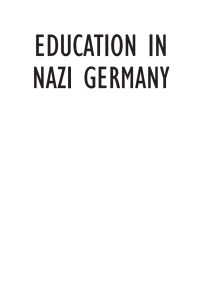 Imagen de portada: Education in Nazi Germany 1st edition 9781845202651