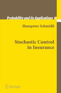 表紙画像: Stochastic Control in Insurance 9781848000025