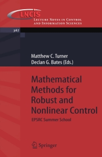 صورة الغلاف: Mathematical Methods for Robust and Nonlinear Control 1st edition 9781848000247