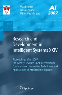 Cover image: Research and Development in Intelligent Systems XXIV 9781848000933