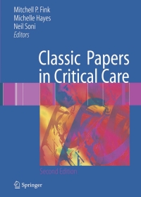 Imagen de portada: Classic Papers in Critical Care 2nd edition 9781848001442