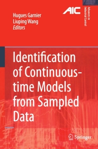 Cover image: Identification of Continuous-time Models from Sampled Data 1st edition 9781848001602