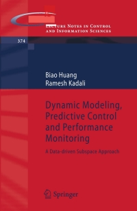 Cover image: Dynamic Modeling, Predictive Control and Performance Monitoring 9781848002326