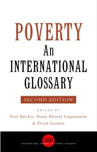 Imagen de portada: Poverty 1st edition 9781842778227