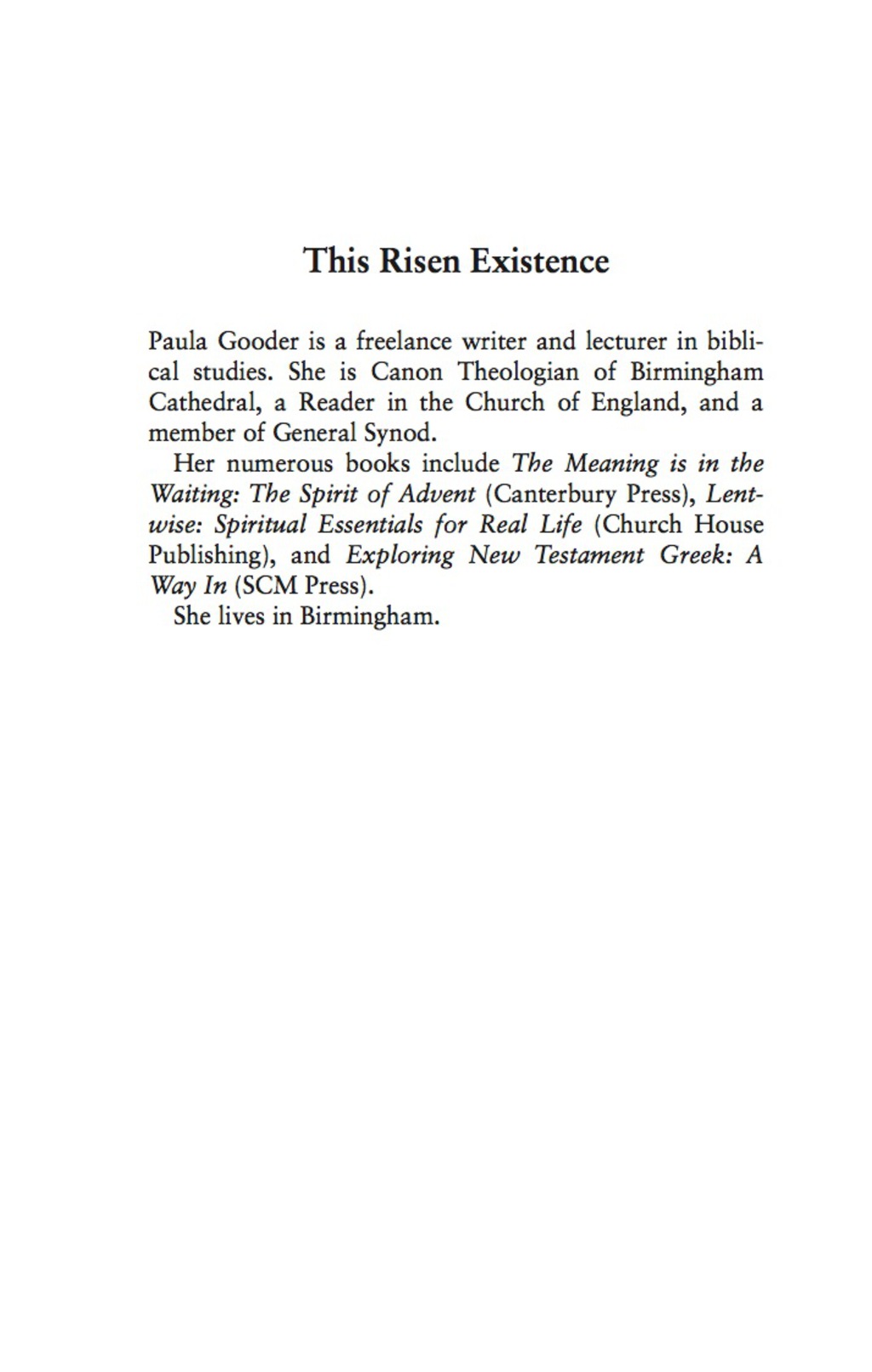 This Risen Existence (eBook)