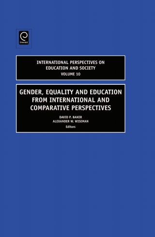 Cover image: Gender, Equality and Education from International and Comparative Perspectives 9781781901519