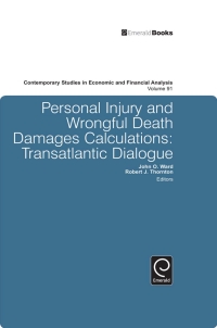 صورة الغلاف: Personal Injury and Wrongful Death Damages Calculations 9781848553026